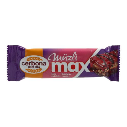 Cerbona müzliszelet max eper-csoki 30g