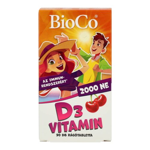 Bioco d3 2000ne cseresznye tabletta 90 db