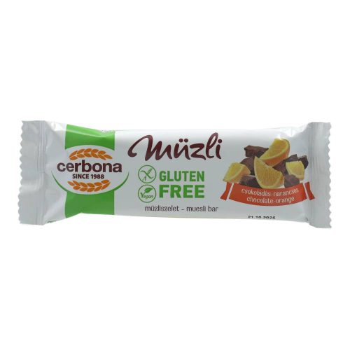 Cerbona müzliszelet csoki-narancs gluténmentes 35g