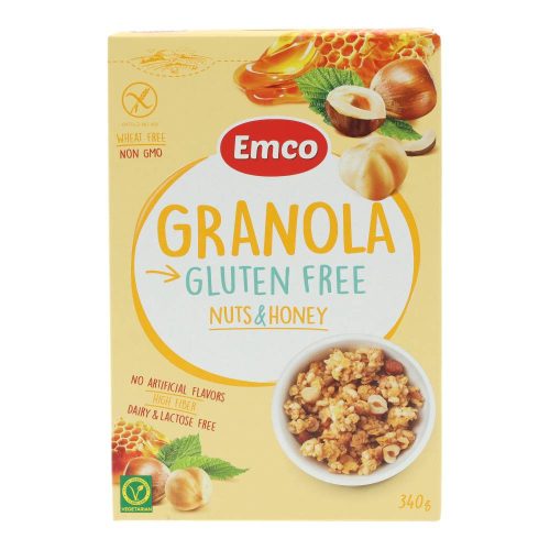 Emco vegán müzli méz-mogyoró gluténmentes 340g