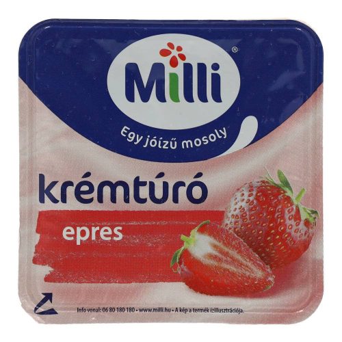 Milli krémtúró eper 90g 35n