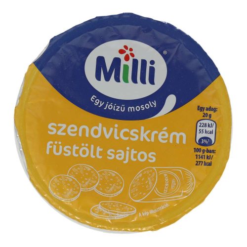 Milli szendvicskrém füstölt sajtos 60n