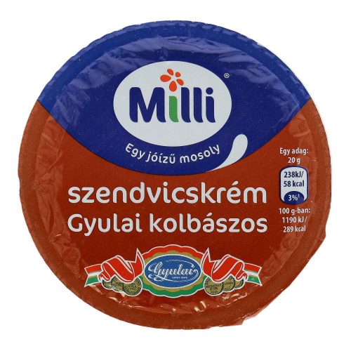Milli szendvicskrém gyulai kolbászos 60n