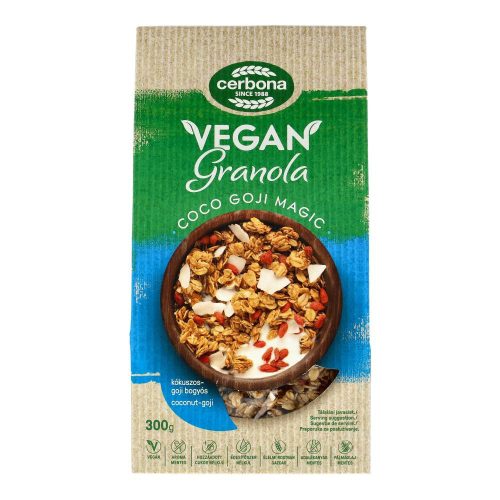 Cerbona vegán granola kókusz-goji