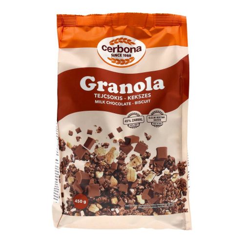 Cerbona granola tejcsoki-keksz 450g