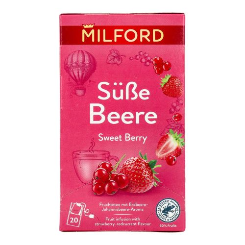 Milford gyümölcstea eper-ribizli 40g