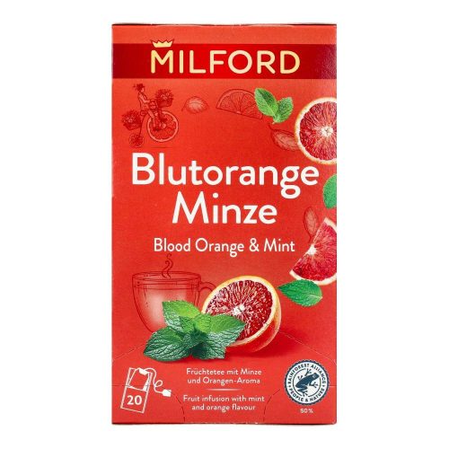 Milford gyümölcstea vérnarancs-menta 40g