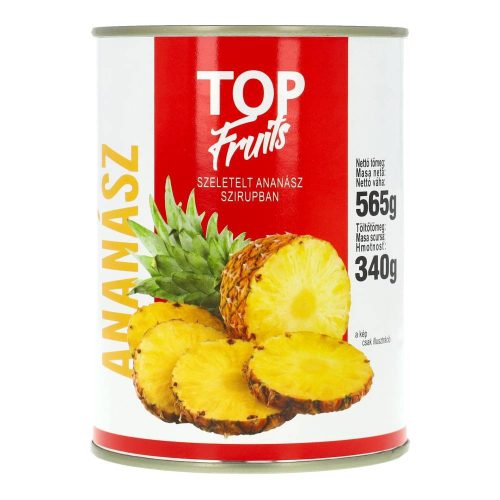 Top fruits ananász szeletelt 565g