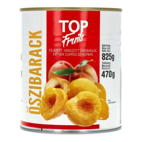 Top fruits őszibarackbefőtt 820g