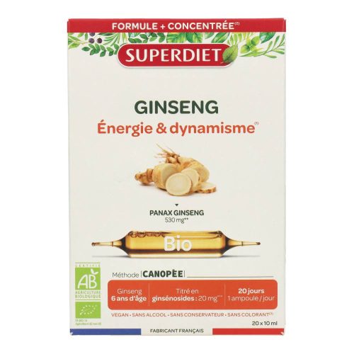 Superdiet ampulla ginseng energiaszint