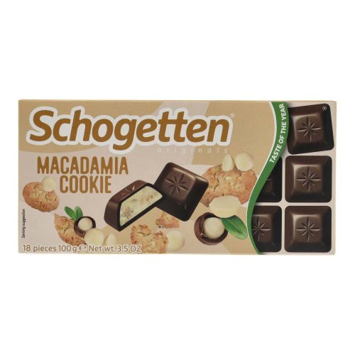 Schogetten tejcsokoládé makadámia dió