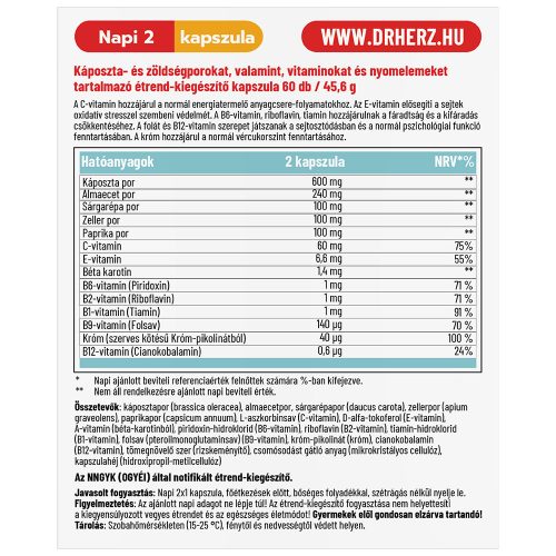 Dr Herz Káposztaleves+Almaecet+Króm kapszula 60 db 