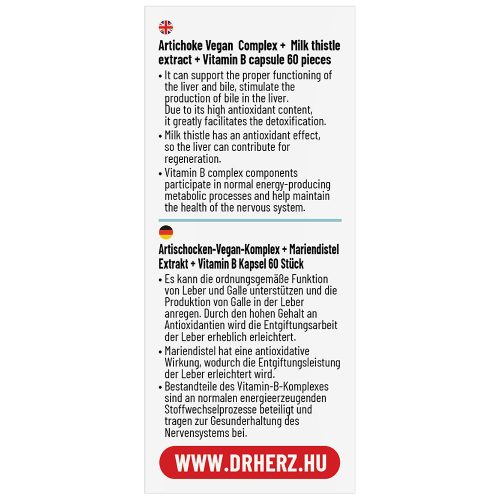 DR Herz Articsóka 400mg 60 db vegan kapszula 