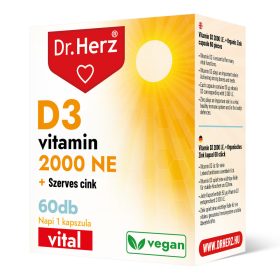 Dr Herz D3-vitamin 2000 NE+Szerves Cink kapszula 60 db