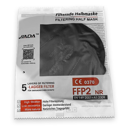 Jiada FFP2 maszk FEKETE 1 darabos