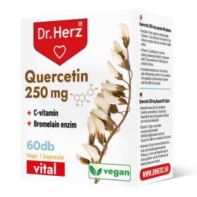   DR Herz Quercetin 250 mg + C-vitamin + Bromelain enzim 60 db kapszula doboz